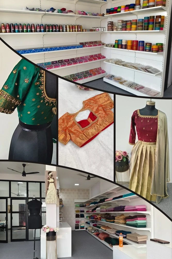 Mitaish Boutique interior Avadi Chennai - designer blouse bridal wear lehenga ladies kids stitching store BLR Complex